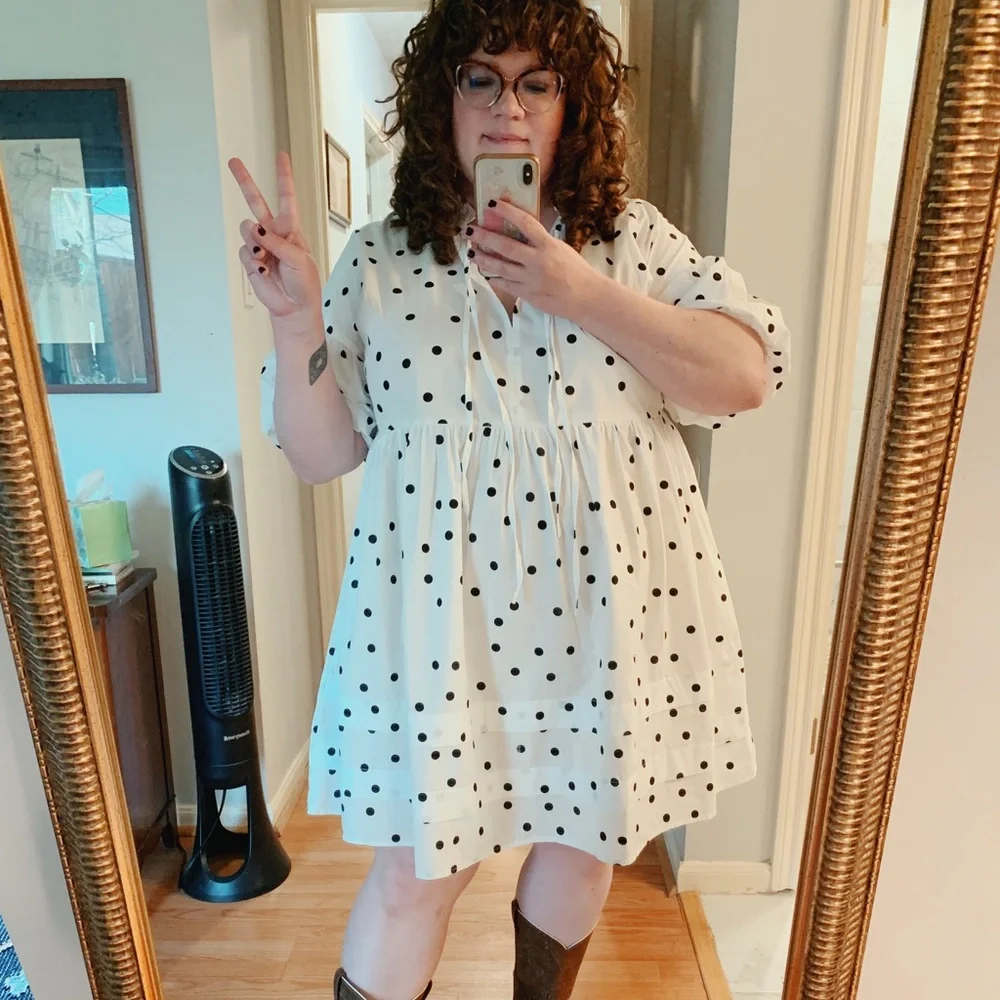 ASOS Curve polka dot dress - Picture 1 of 2